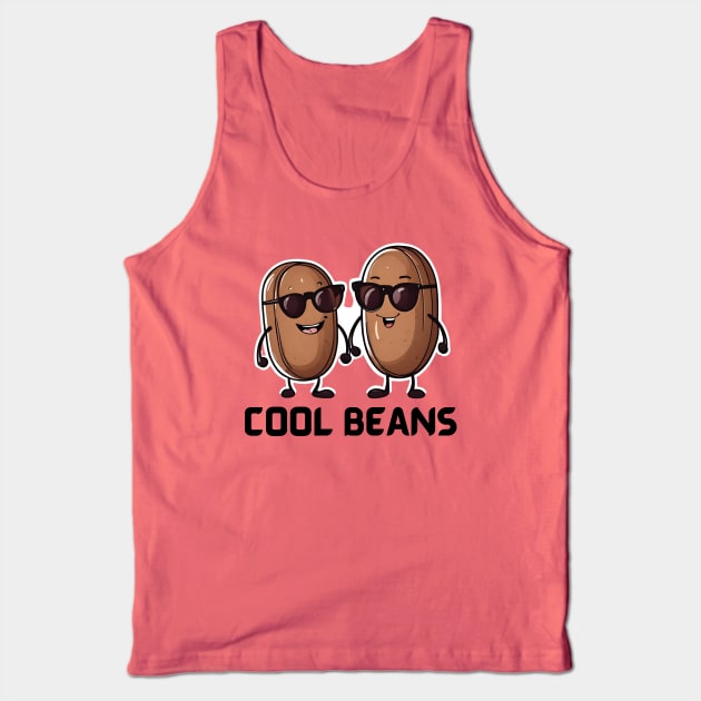 Cool Beans | Beans Pun Tank Top by Allthingspunny